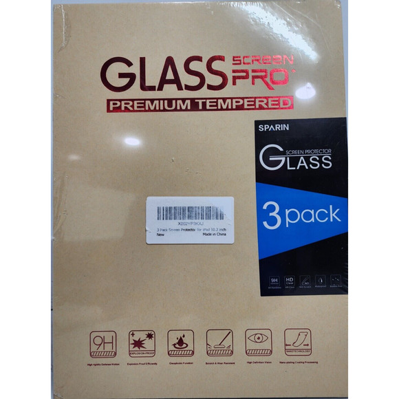 Tempered Glass Premium HD Clear Screen Protector For iPad 10.2 inch 3 Pack New - Picture 1 of 7